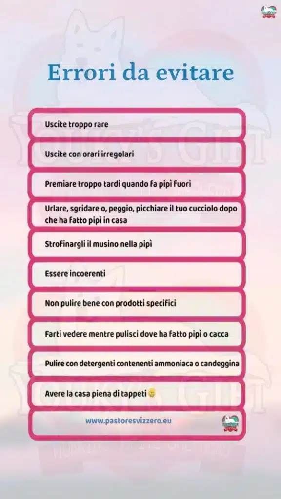 11 bisogni fuori casa Errori da evitare
